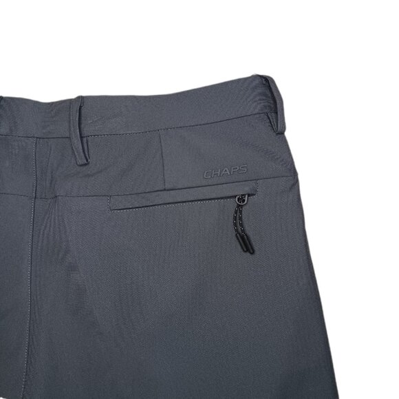 Chaps Mens 32 Golf Shorts Gray Slim Fit Comfort Stretch Zip Pocket - Picture 6 of 9